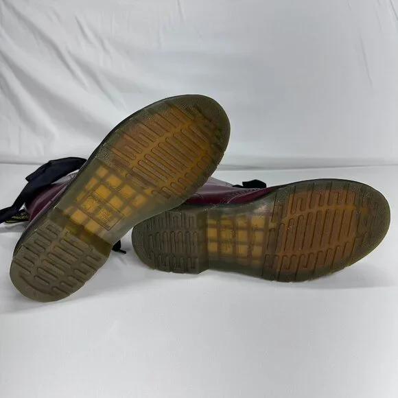 Dr. Martens 1490 Cherry Red Women's US Size 8, EU 39 Black Ribbon Lace - Picture 8 of 8